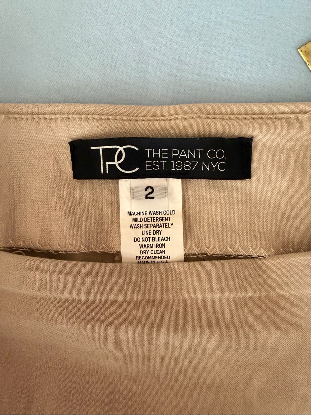 East West Women's Cropped Ankle Pants in Tan